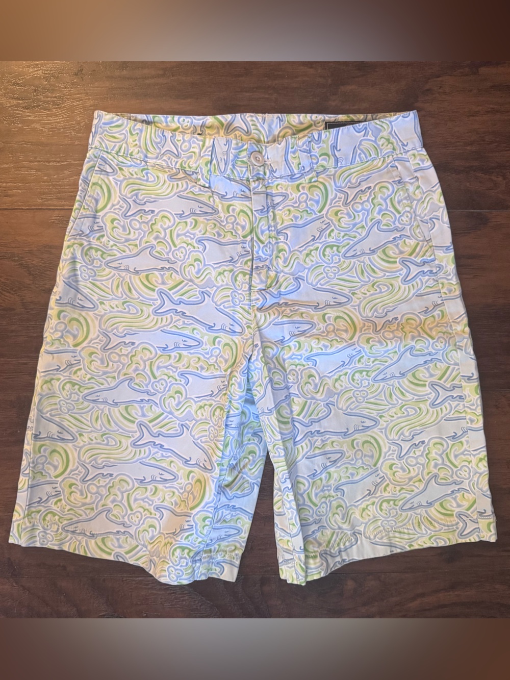 Vineyard Vines Boys Shark-Print Shorts
